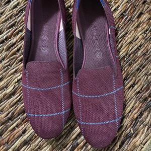 Rothy’s Burgundy grid loafers size 11.5